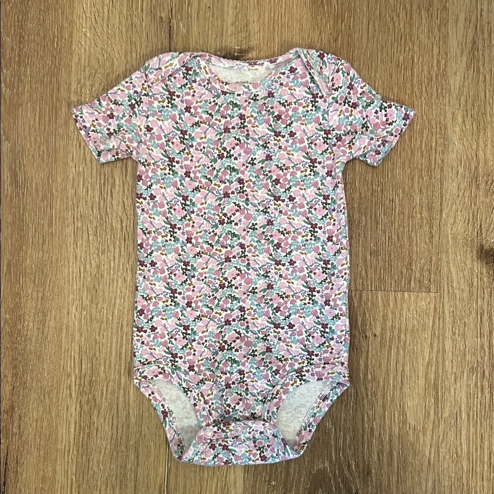 Carter's Purple Floral Baby Bodysuit